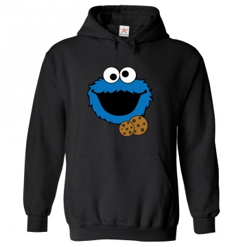 Blue Cookie Lover Monster Classic Unisex Kids and Adults Pullover Hoodie								 									 									